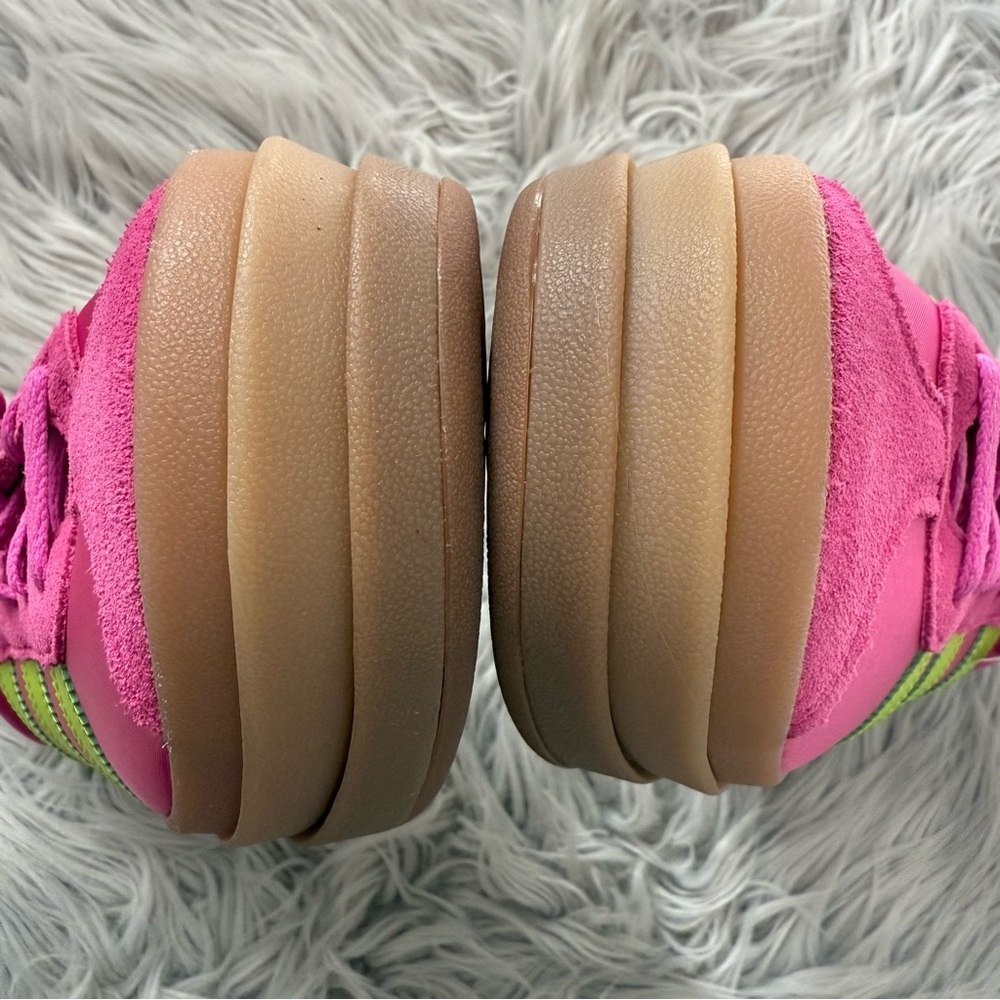 ADIDAS Gazelle Bold Shoes Semi Lucid Fuchsia Solar Slime Gold Metallic 8.5 NWT - Picture 11 of 13